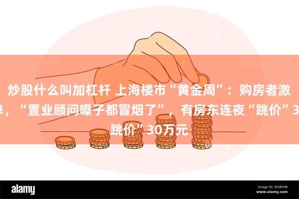 炒股什么叫加杠杆 上海楼市“黄金周”：购房者激情下单，“置业顾问嗓子都冒烟了”，有房东连夜“跳价”30万元