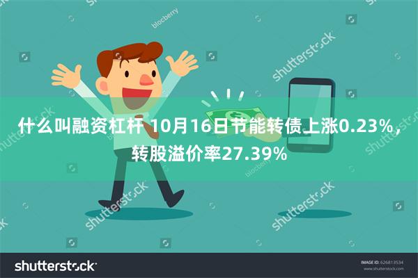 什么叫融资杠杆 10月16日节能转债上涨0.23%，转股溢价率27.39%